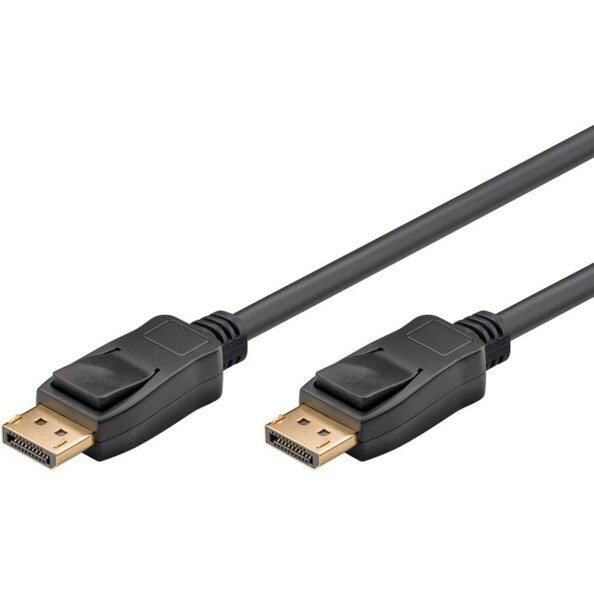 Câble de connexion DisplayPort mâle vers DisplayPort mâle 1.2 5 m coloris noir de la marque Goobay