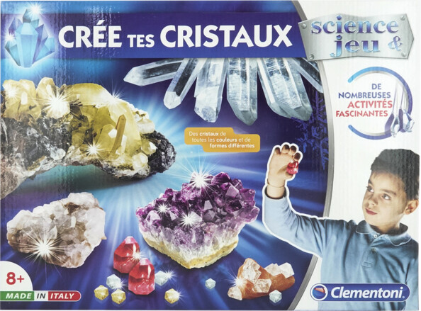 Coffret scientifique Crée tes Cristaux Clementoni pour enfants dès 8 ans