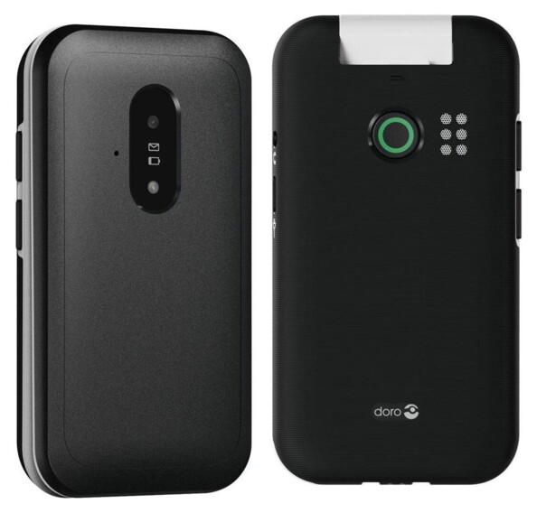 Téléphone portable sénior à clapet Leva E22 4G LTE - Noir/Blanc