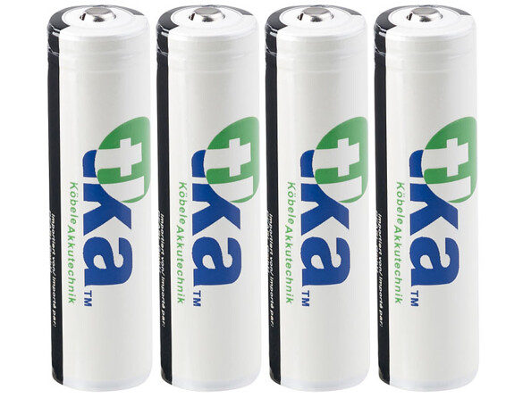 4 batteries lithium-ion 18650 3,7 V / 2600 mAh TKA