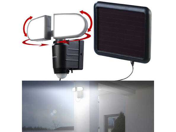 Double projecteur solaire d'extérieur, Projecteurs LED