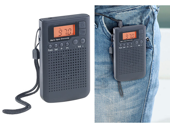 Récepteur radio numérique de poche FM/AM avec fonction Radio-réveil