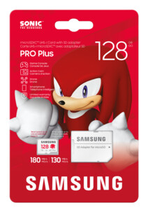 Carte MicroSD Samsung Pro Plus Sonic Knuckles the Hedgehog - 128 Go