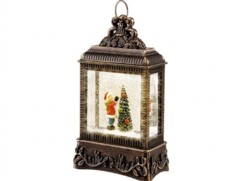 Lanterne de Noël à LED avec flocons scintillants