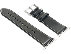 Bracelet en cuir pour Apple Watch - 38 mm - Noir