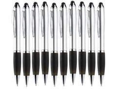 10 stylos à bille 2 en 1 avec stylet Pearl