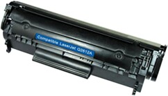 Toner compatible HP ''Q2612A'' Noir