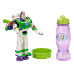 Appareil à bulles de savon Toy Story Buzz l’éclair avec coupelle, flacon refermable et figurine de la marque Giochi Preziosi