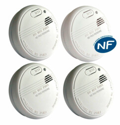 4 détecteurs de fumée certifiés NF - SYM3200