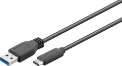 Câble USB-A vers USB-C - 50 cm - Noir