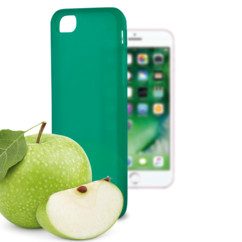 coque souple vert pour iphone 7 7s avec odeur pomme ksix sense