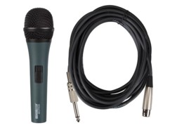 microphone dynamique filaire xlr micpro9 hqpower pour concert animation conference