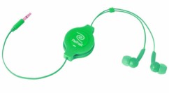 Écouteurs intra-auriculaires rétractables - Vert