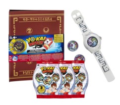 pack montre yokai watch avec classeur medaillum et montre + 11 médailles