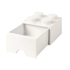 Tiroir LEGO blanc pour ranger des petits objets.