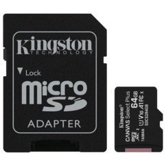 Carte microSDXC Kingston Canvas Select Plus de 64 Go.
