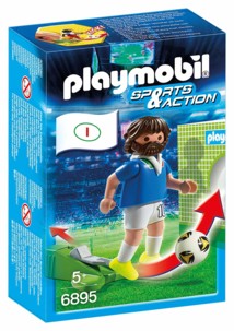 jouet playmobil foot sports & action joueur de foot italien