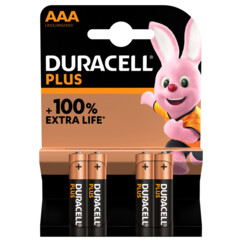 4 piles AAA (LR3) Plus Duracell