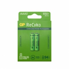 Pack de 2 accus AAA ReCyko+ Pro GP Batteries.