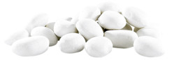 24 pierres décoratives blanches pour cheminée au bioéthanol - Blanc Carlo Milano