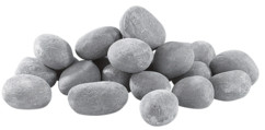 24 pierres décoratives grises pour cheminée au bioéthanol - Gris