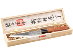 Couteau Santoku avec manche en bois