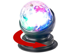 boule rotative avec effets lumineux LED pour ambiance festive par Lunartec
