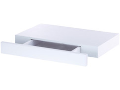 etagere rectangulaire blanc pour entree avec tiroir discret carlo milano