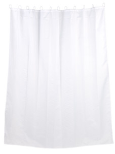 rideau de douche 2 m en tissu lavable motif blanc revetement anto moisissure couleur blanc