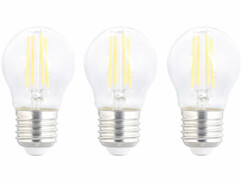 Pack de 3 ampoules LED E27 filament Luminea.