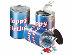 3 canettes cadeau ''Happy Birthday''