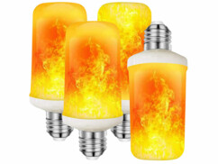 4 ampoules LED E27 avec effet flamme