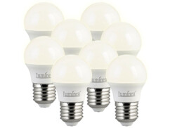 8 ampoules rétro LED E27 3 W - Blanc chaud Luminea