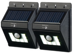 2 appliques solaires à LED 180 lm avec détecteurs de mouvement/obscurité