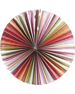 Lampion plat en papier - multicolore