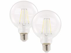 2 ampoules LED à filament E27 - 806 lm - 6 W - Blanc neutre