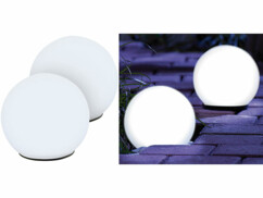 2 boules lumineuses solaires à LED Ø 9 cm de la marque Lunartec