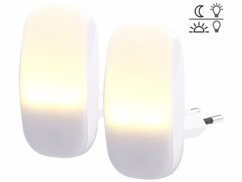 2 veilleuses à LED avec détecteur d'obscurité 1 lm / 0,25 W
