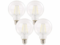 4 ampoules LED à filament E27 - 806 lm - 6 W - Blanc neutre
