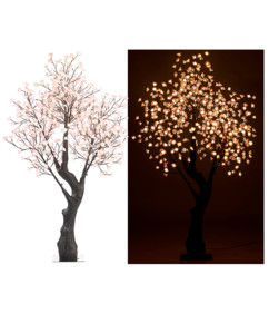 Arbre à LED, Cerisier 200 cm avec 576 fleurs lumineuses blanc chaud - IP44