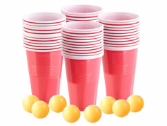 Set de Bière-Pong avec 8 balles et 96 gobelets.