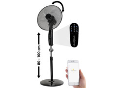 Ventilateur sur pied 60 W connecté, Ø 37 cm, compatible Amazon Alexa et Google Assistant Sichler Haushaltsgeräte