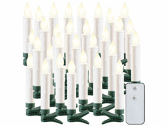 30 bougies à LED sans fil pour sapin de Noël d'extérieur avec télécommande