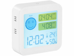 Appareil de mesure COVT/CO2 avec horloge et thermomètre Infactory