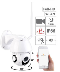Caméra de surveillance d'extérieur IP Full HD connectée avec vision nocturne, compatible Echo Show I