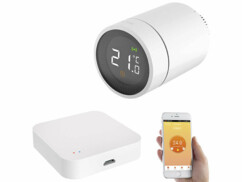 Thermostat connecté pour radiateur avec passerelle wifi ZigBee.