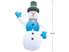 Bonhomme de neige géant de 6m de haut avec gonflage automatique Infactory