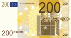 Drap de bain microfibre design billet de 200.euros 180 x 90