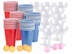 Jeux à boire: prosecco et bière-pong, 60 gobelets et 12 coupes