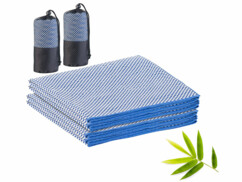 2 serviettes en fibres de bambou 130 x 80 cm